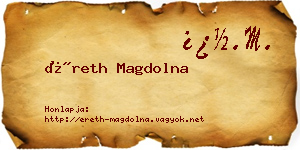 Éreth Magdolna névjegykártya