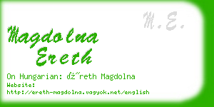 magdolna ereth business card